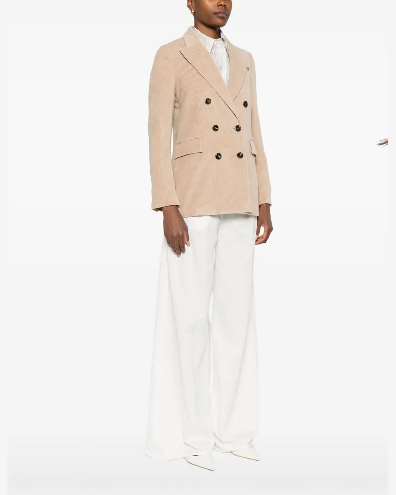 CIRCOLO 1901 Cotton Corduroy Double-Breasted Blazer — Beige Beige