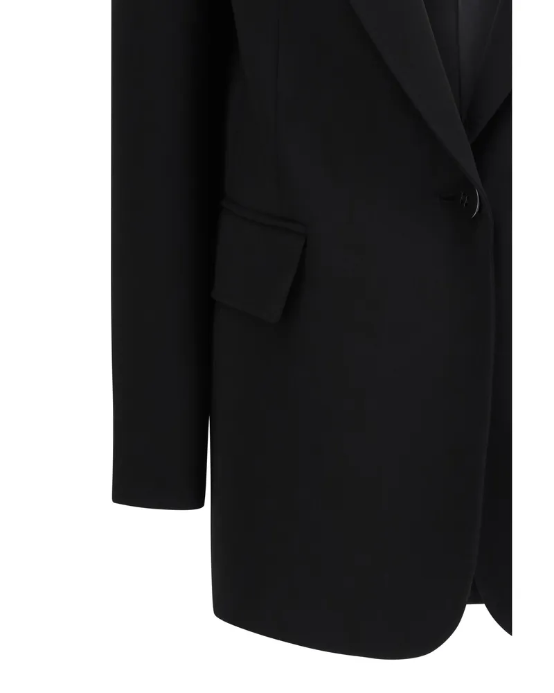Max Mara Women's Blazer Bosco Cady Black Triacetate Jacket Black