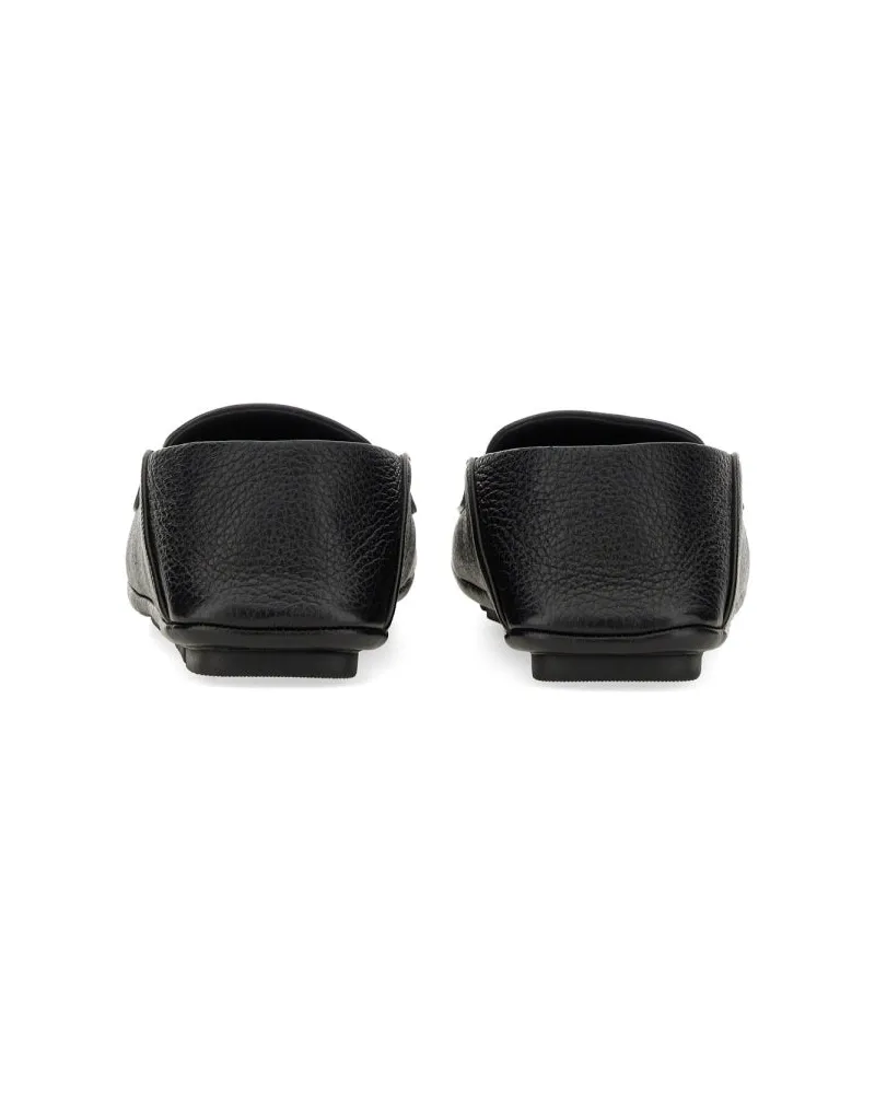 Dolce & Gabbana Logo Leather Loafer — Black Black