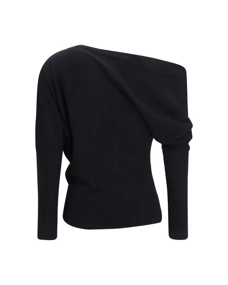 Tom Ford Women's Black Wool Oves Aries Sweatshirt Clothing Black