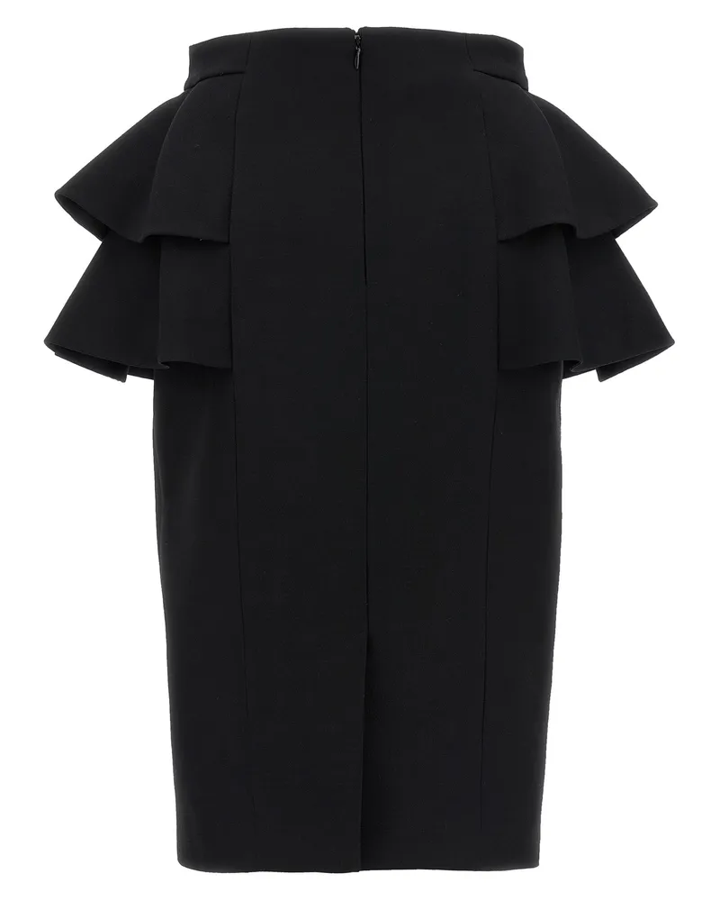 Valentino Garavani Women's Black Virgin Wool Midi Skirt Black