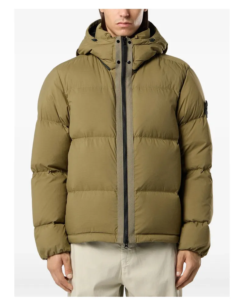 Stone Island Padded Down Down Jacket — Green Green