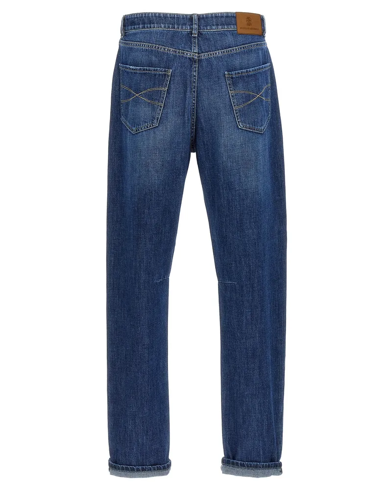 Brunello Cucinelli Cotton Denim Jeans — Blue Blue