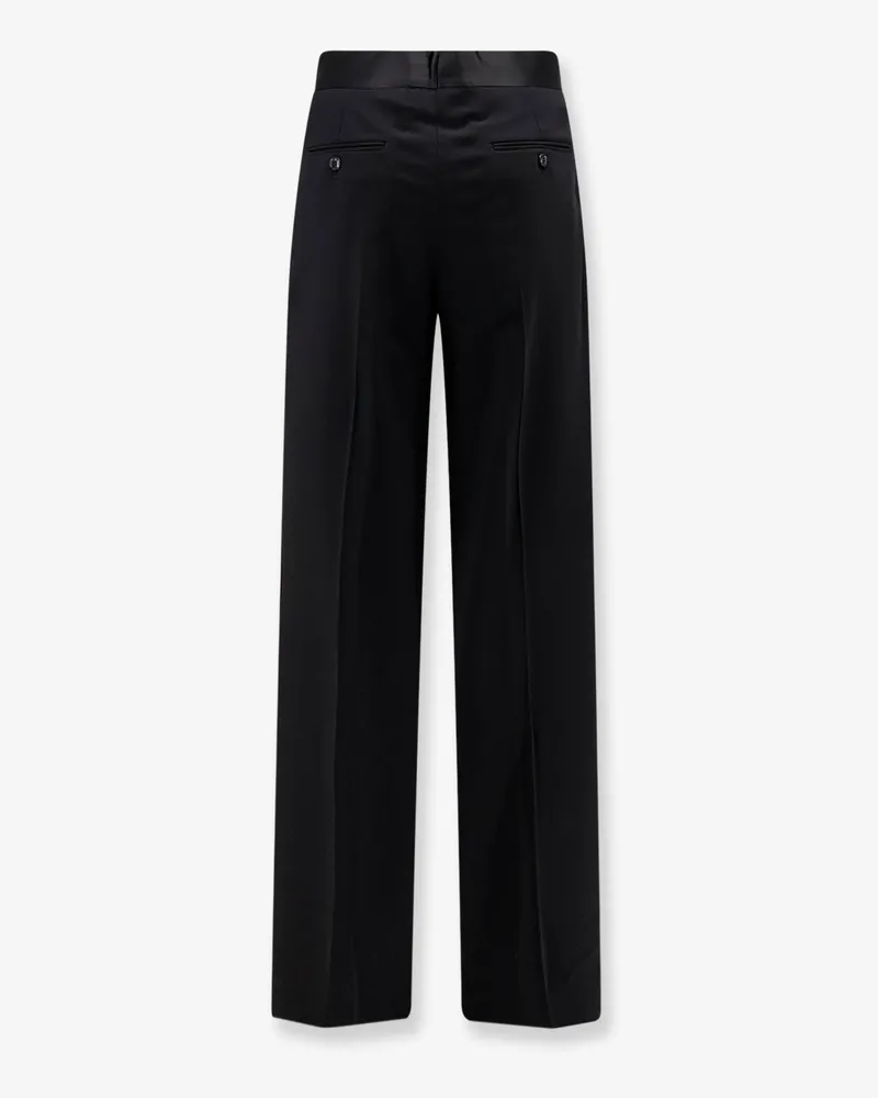 Giorgio Armani Men's Trousers Tailored Wool Black Black