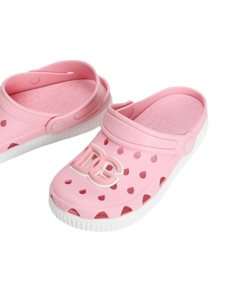 Dolce & Gabbana Logo PVC Sandals — Pink Pink