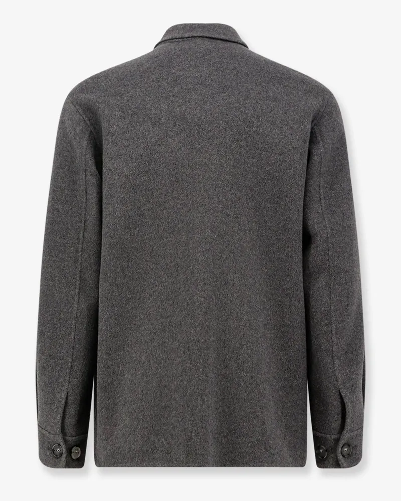 Hevò Men's Wool Coat Bari Grey Gray
