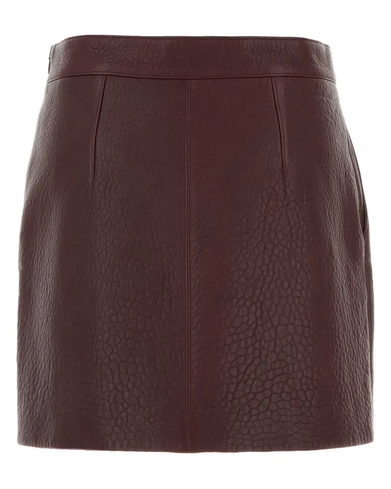 Chloé Women's Grape Leather Mini Skirt Bordeaux Exterior: Lamb Lining: Cupro Gonne Burgundy