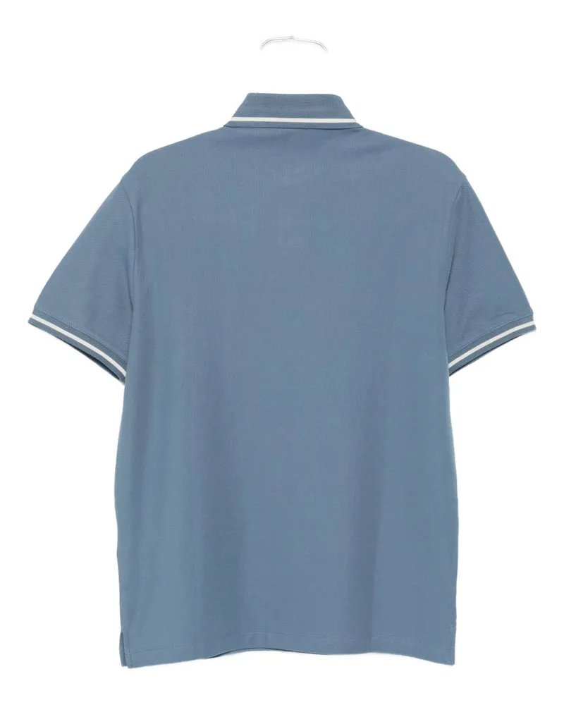 Emporio Armani Embroidered Eagle Logo Polo — Blue Blue
