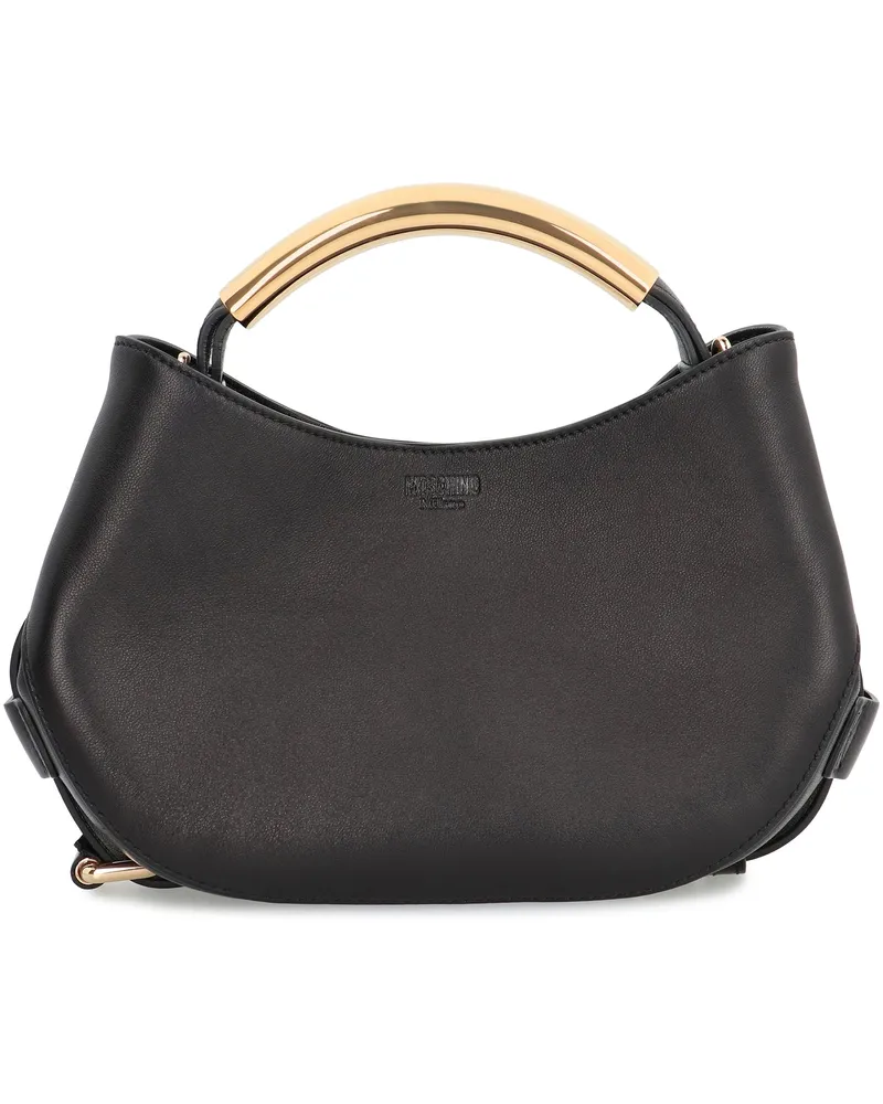 Moschino Women's Leather Handbag Black Handbags Hand Bags Black