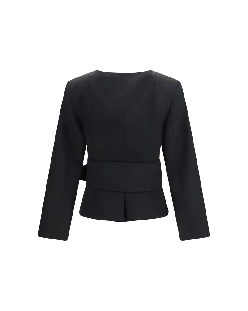 Jacquemus Tailored Wool Blazer — Black Black