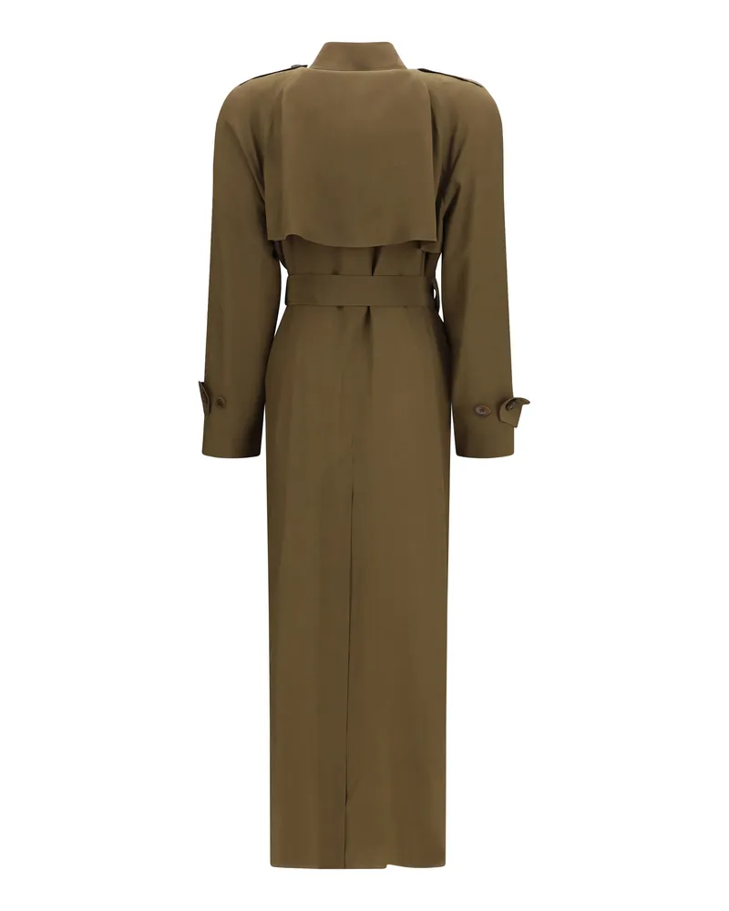 Petar Petrov Women's Trench Coat Silk Olive & Raincoats Olive