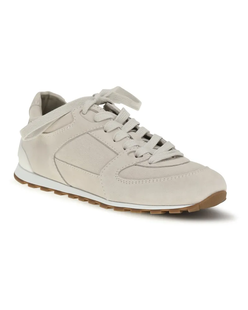 Brunello Cucinelli Women's Suede Sneakers Avorio Avorio