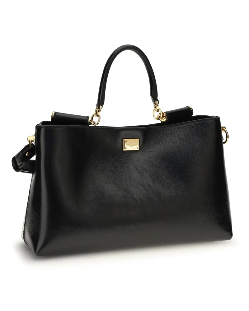Dolce & Gabbana Vittoria Shoulder Bag — Black Black