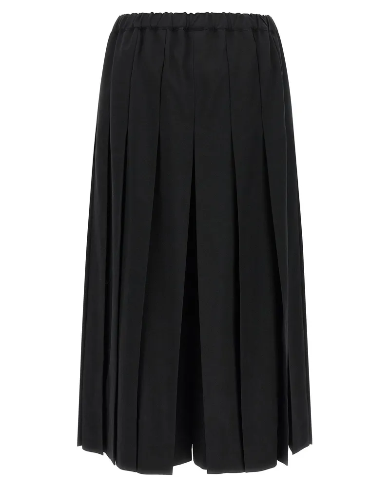Comme des Garçons Pleated Wide-Leg Trousers — Black Black