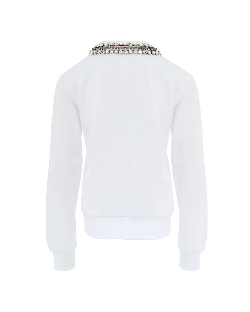 Gucci Women's White Cotton Sweatshirt Clothing White