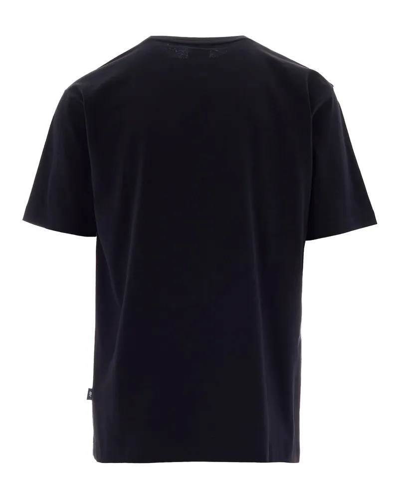 New Balance Logo-Embroidered Cotton T-Shirt — Black Black