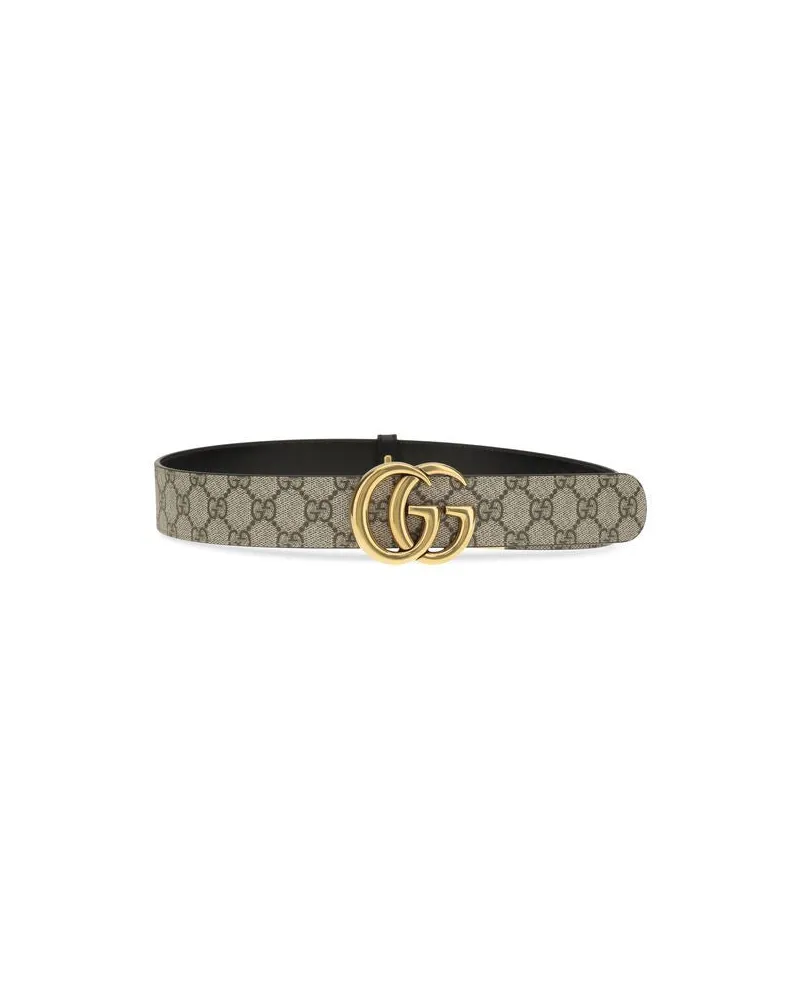 Gucci Reversible GG Supreme Belt — Beige Beige
