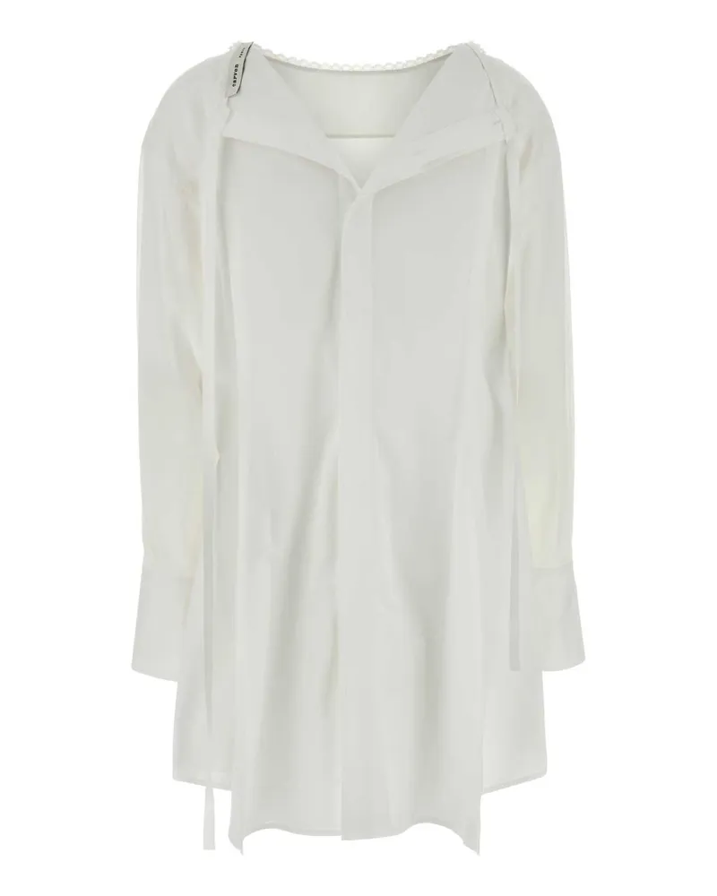 Carven Women's White Poplin Esperanto Mini Dress Exterior: Cotton Abiti White