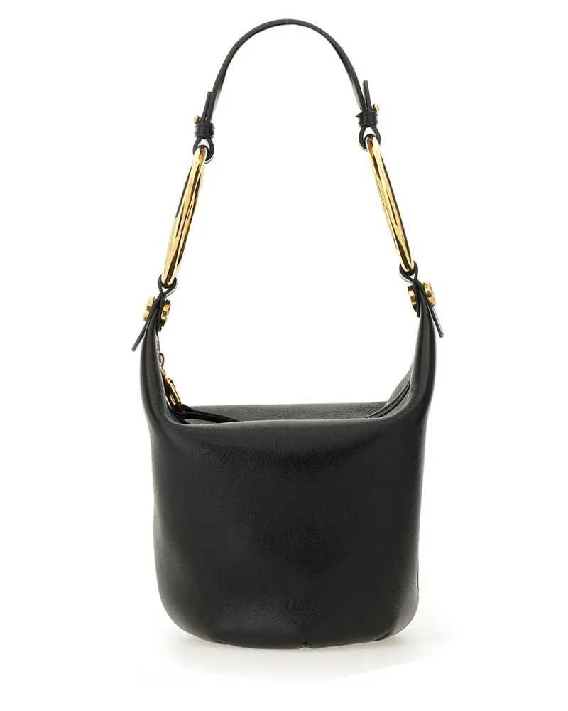 Chloé Women's Small Bracelet Bag Black Leather Shoulder Black