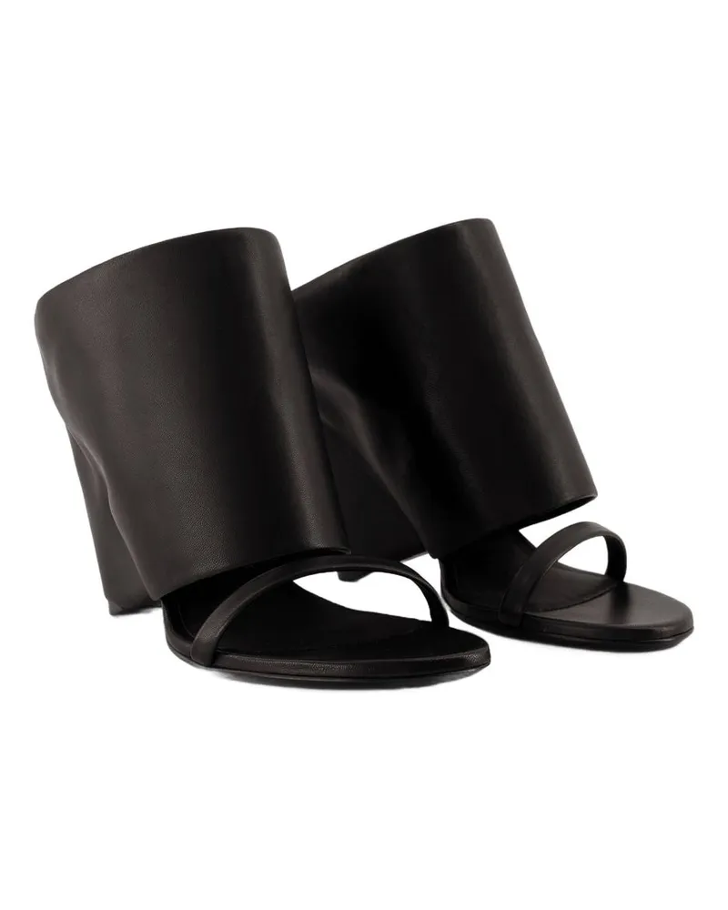 Courrèges Women's Leather Calfskin Sandal Black Black