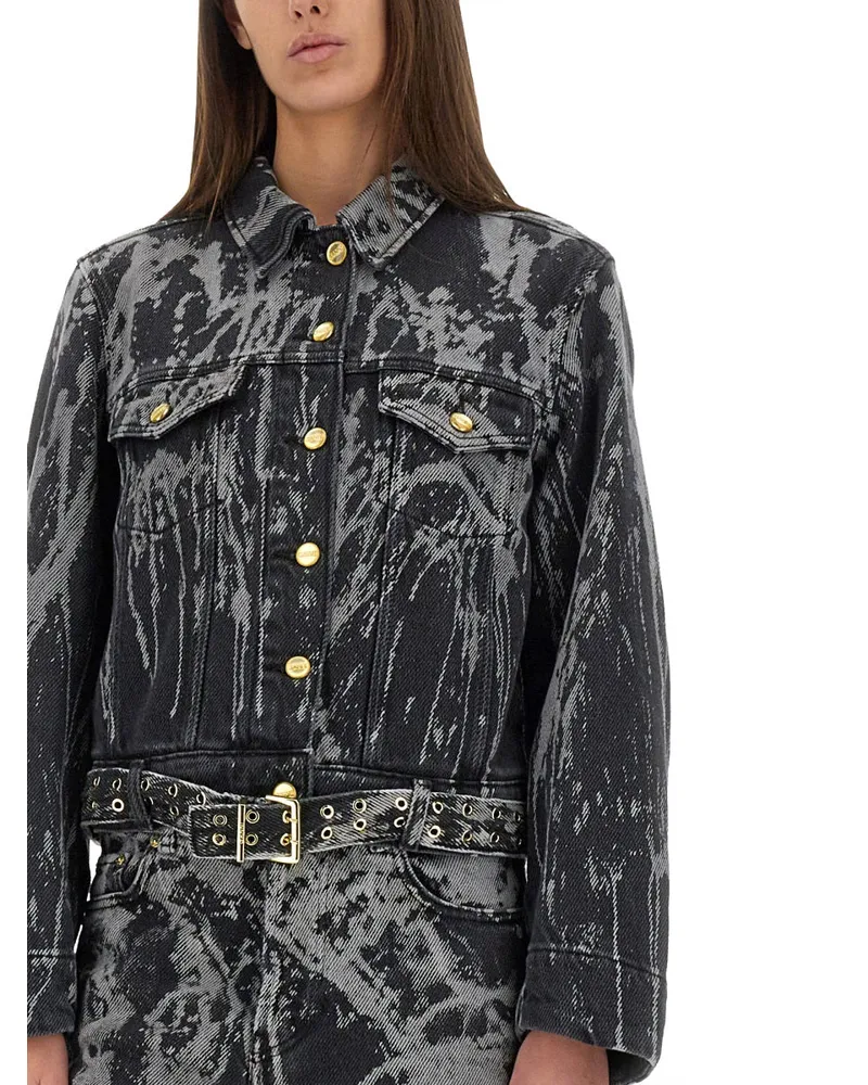 Ganni Organic Cotton Denim Jacket — Black Black
