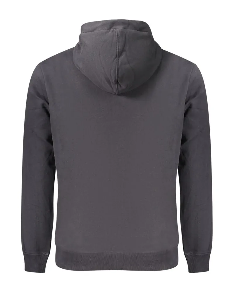 Napapijri Logo Appliqué Hoodie Sweatshirt — Black Black