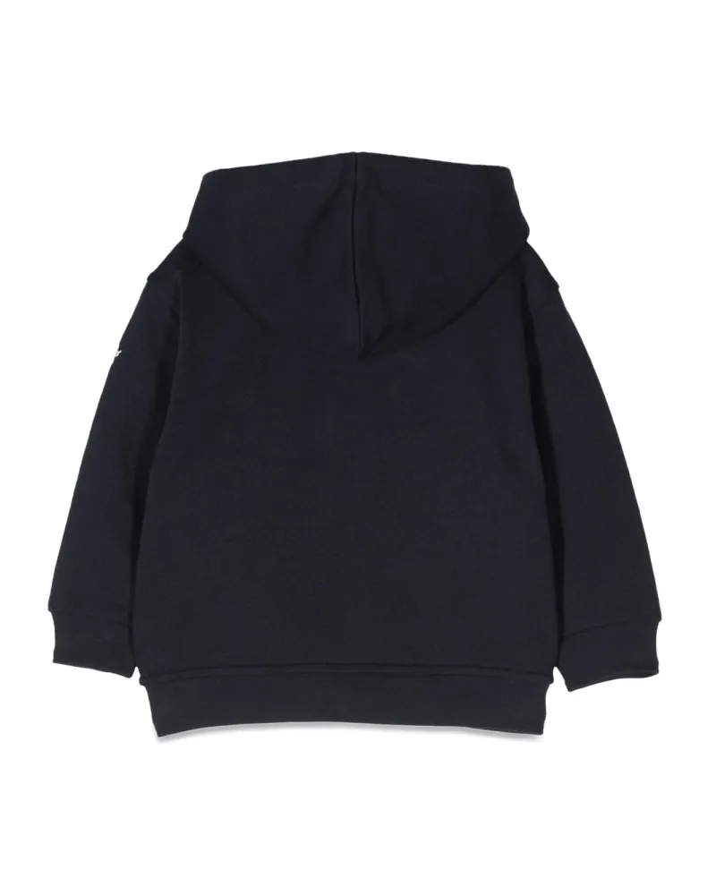 Il Gufo Cotton Zip-Front Hoodie — Blue Blue