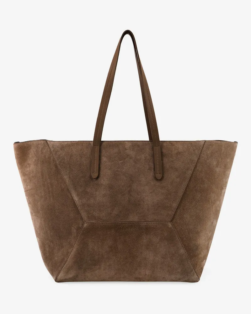 Brunello Cucinelli Women's Shoulder Bag Bc Duo Suede Brown Brown