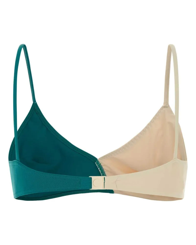Eres Two-Tone Stretch Nylon Bikini Top — Multicolor Multicolor