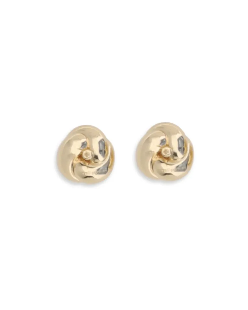 Self-Portrait Sculptural Knot Earrings — Gold Gold