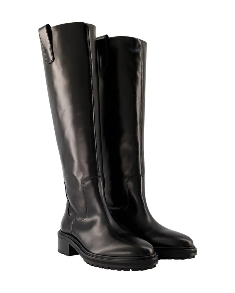 aeyde Henry Boot — Black Black