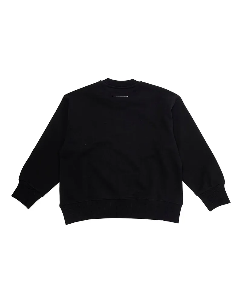 Maison Margiela Boys' Kids Crewneck Sweatshirt Black Cotton Hoods & Sweatshirts Black