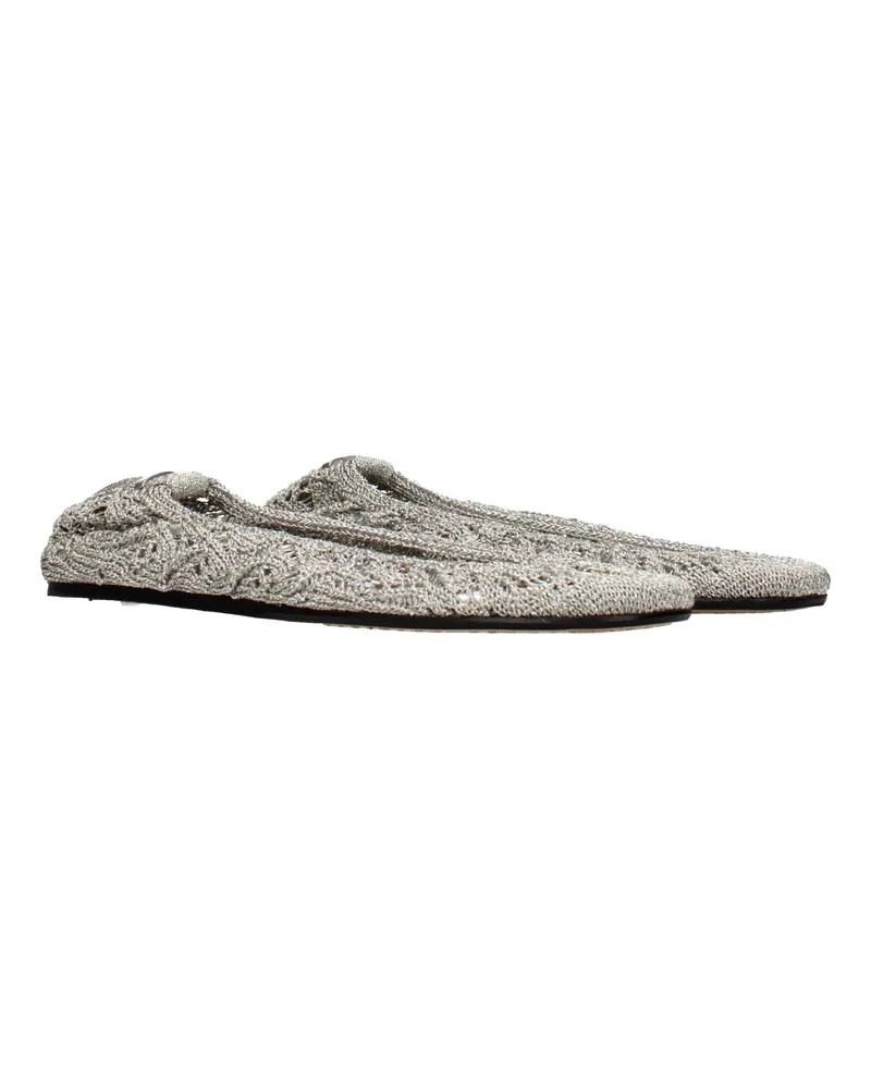Isabel Marant Women's Gray Fabric Ballet Flats Gray