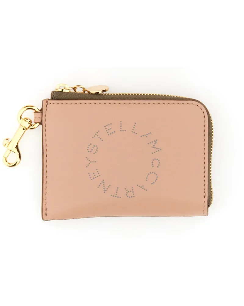 Stella McCartney Perforated Logo Wallet — Powder Powder