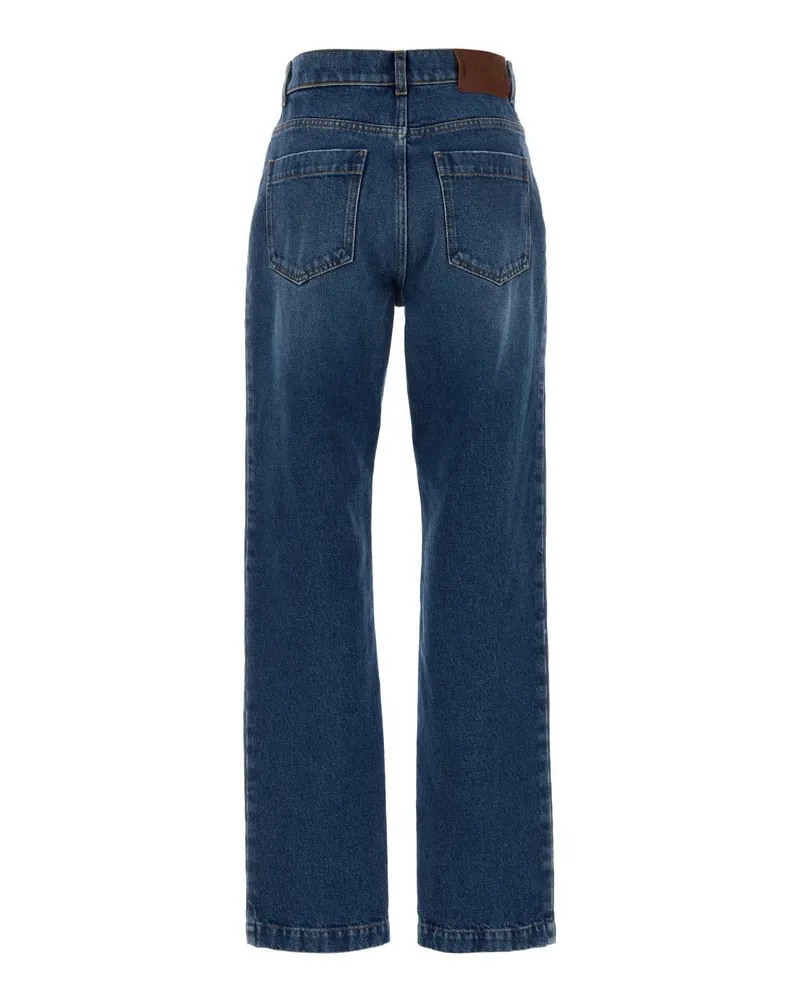 Marni Women's Denim Jeans Orionblue Exterior: Cotton Pantaloni Trousers Blue