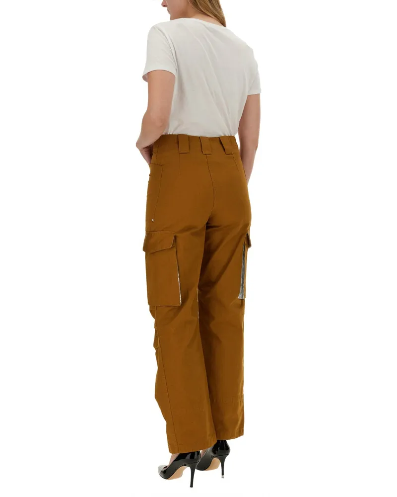 Paco Rabanne 100% Cotton Trousers — Beige Beige