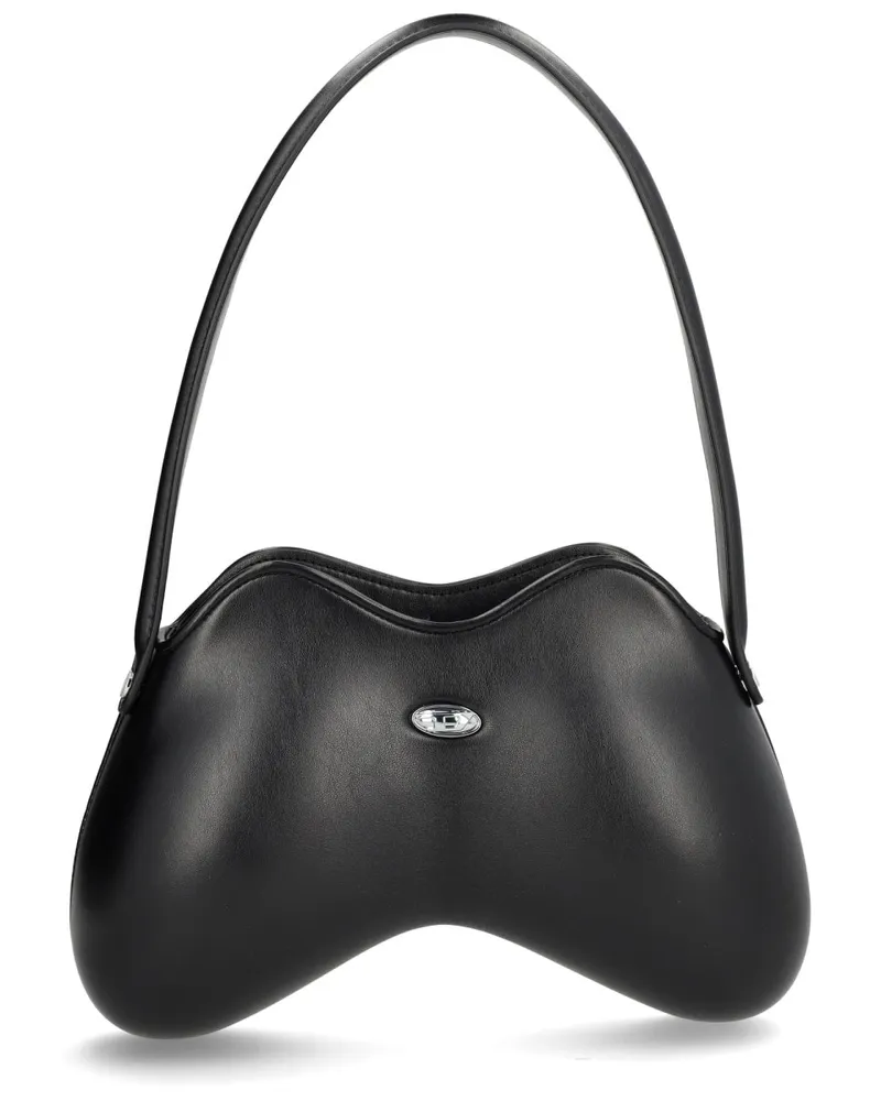 Diesel Women's Double-D Black Shoulder Bag Polyurethane Black