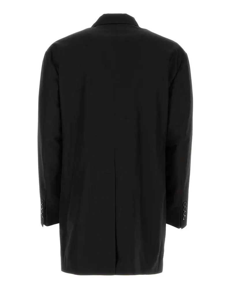 Dolce & Gabbana Men's Oversized Shantung Blazer Black Cotton Silk Blazers Black