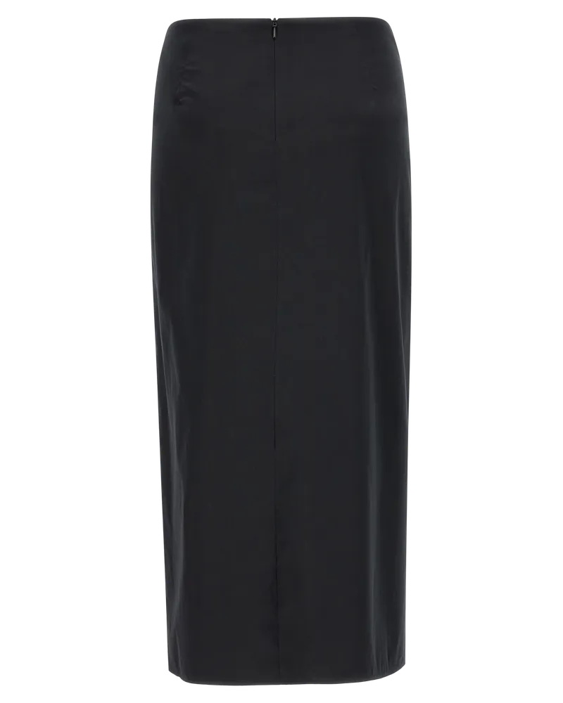 Max Mara Women's Black Cotton Midi Skirt Black