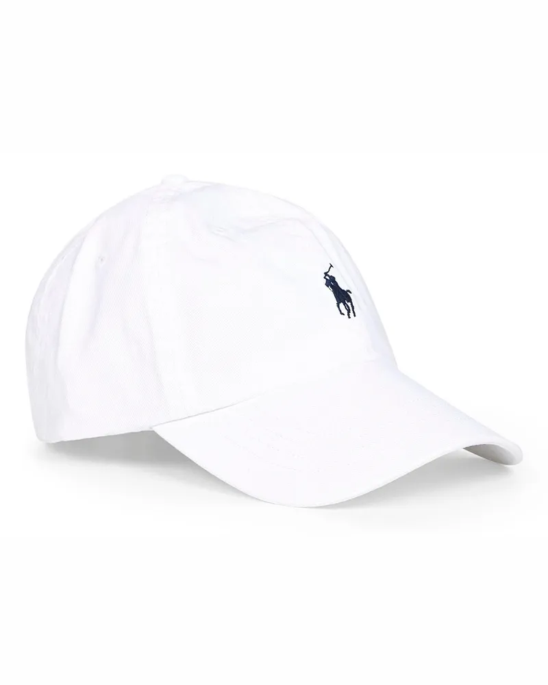 Ralph Lauren Women's Cap Embroidered Chino White Cotton Hat White