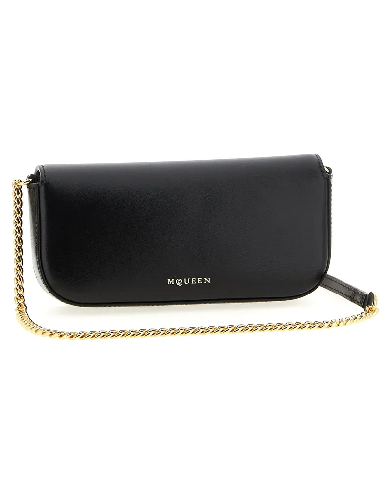 Alexander McQueen Skull Flower Crossbody Bag — black Black