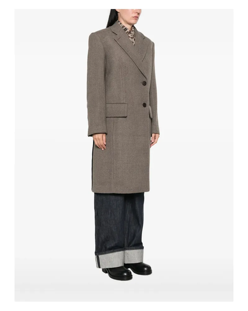 Seafarer Double-Breasted Merino Wool Coat — Gray 