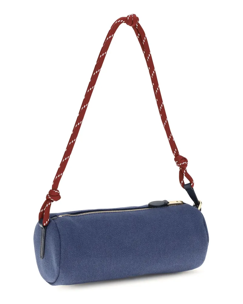 Miu Miu Recycled Polyamide Two-Tone Wallet — Blue Blue
