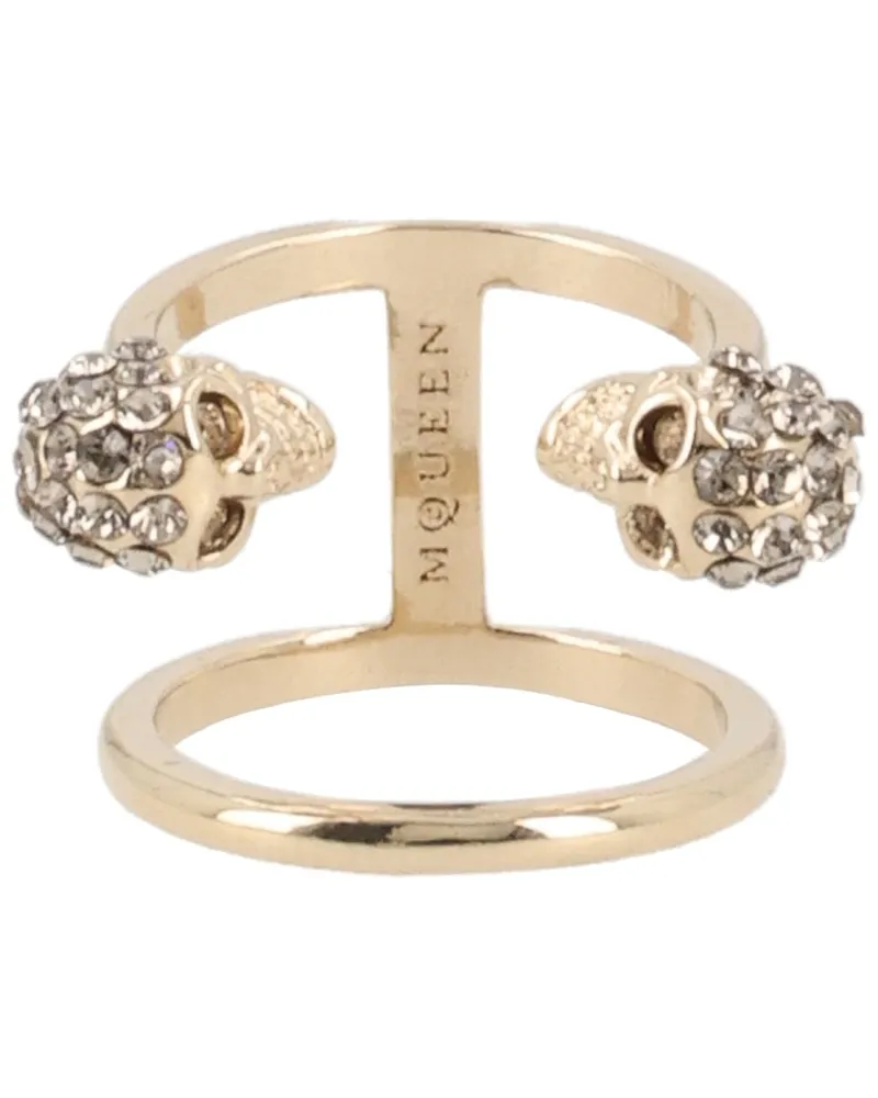 Alexander McQueen Skull Motif Ring — Gold Gold