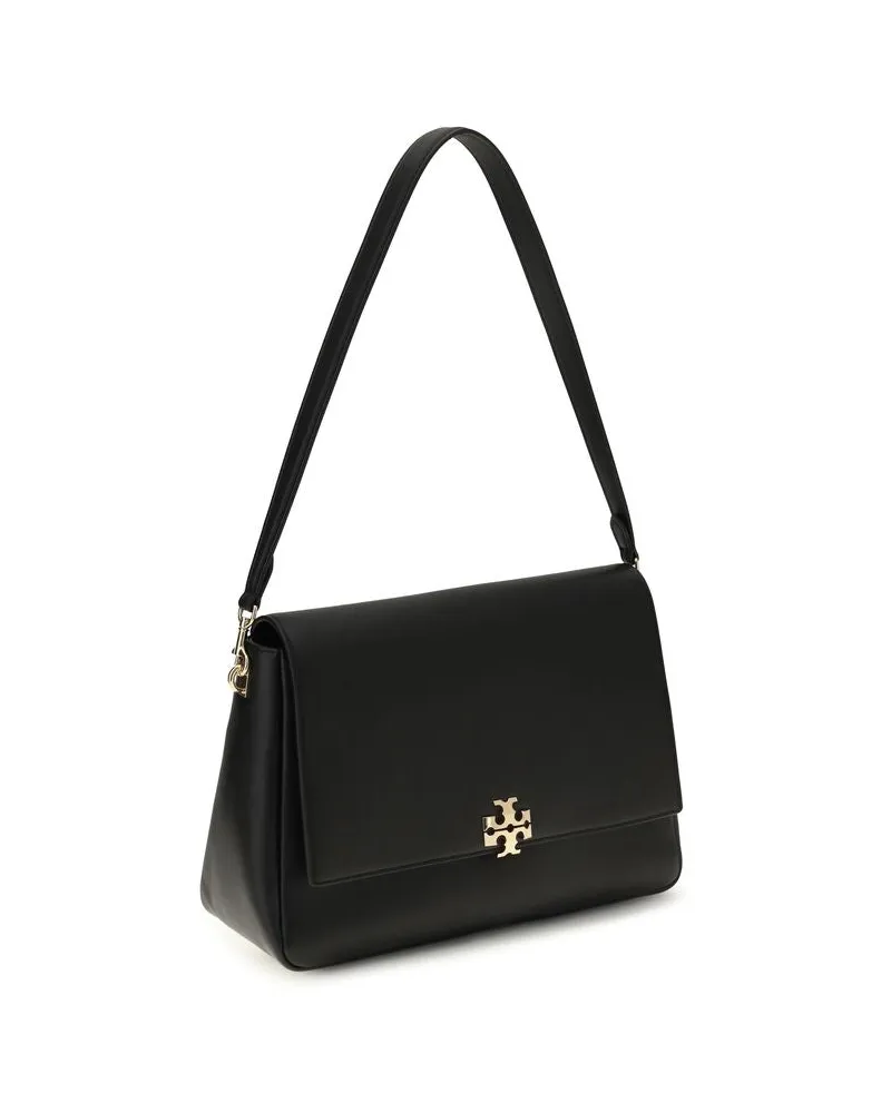 Tory Burch Women's Black Calf Leather Bos Taurus Shoulder Bag Black