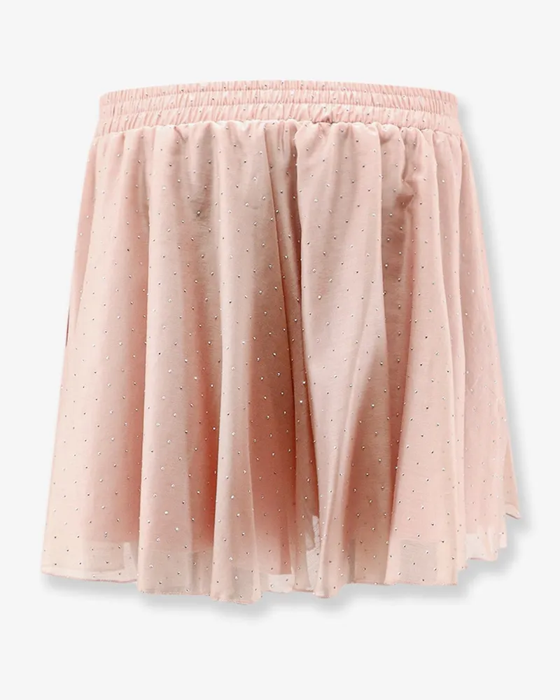 ACTUALEE Women's Shorts With Rhinestones Pink Lyocell Pink
