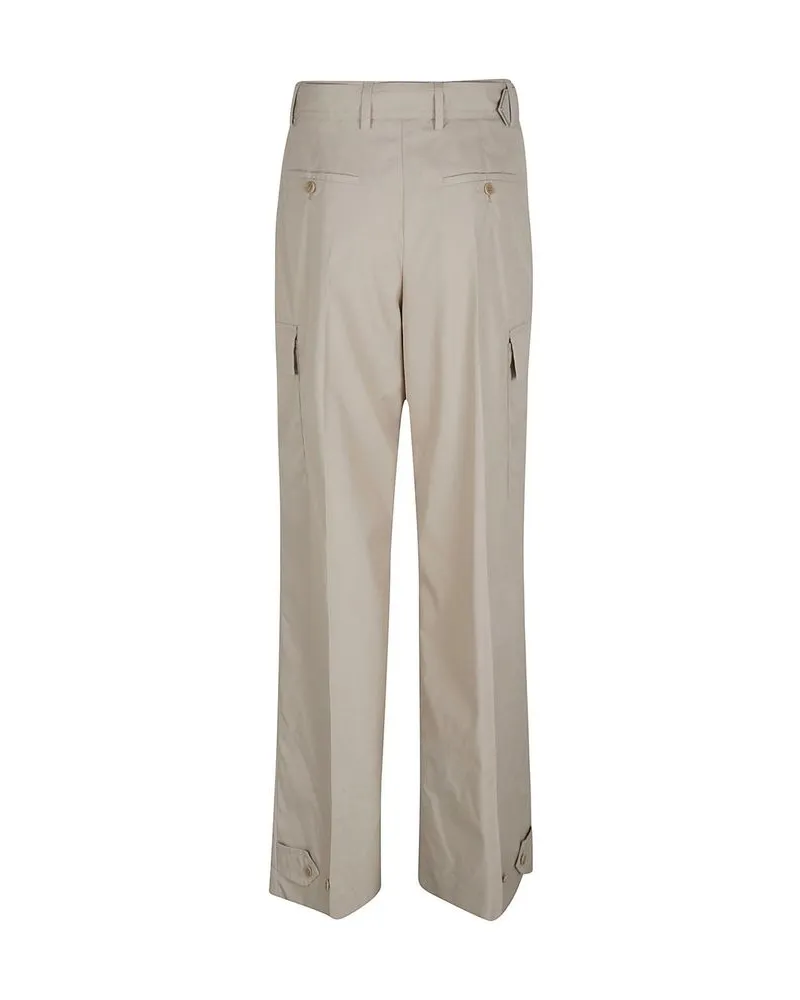 Prada Women's Beige Cotton Cargo Pants Beige