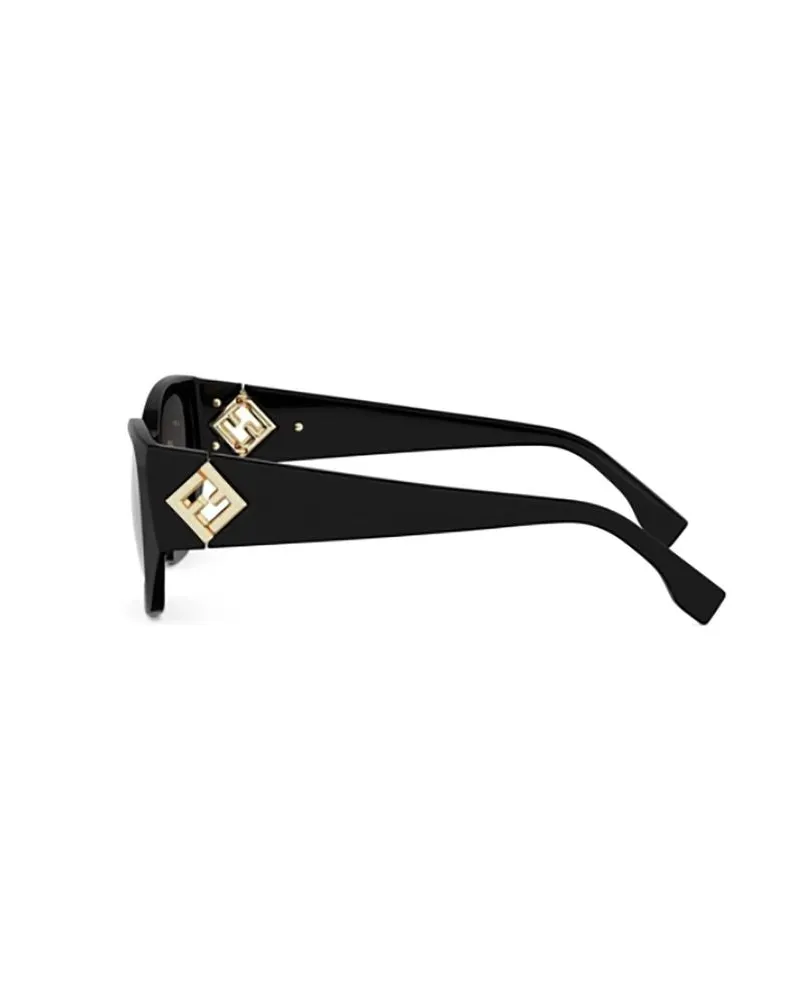 Fendi Unisex Sunglasses Black Acetate Black