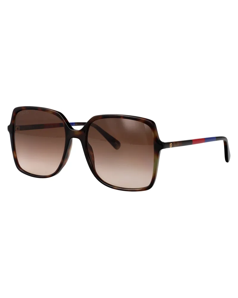 Gucci GG0544S Squared Acetate Sunglasses — Brown Brown