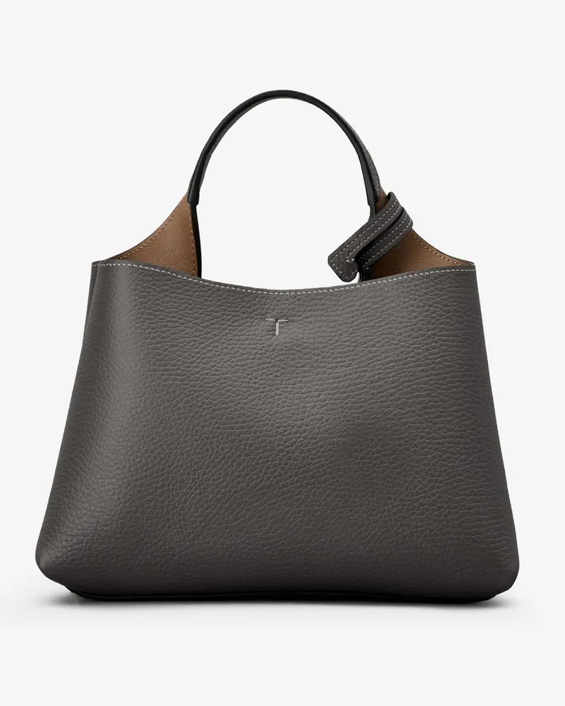 TOD'S Women's Leather Crossbody Bag Grey Shoulder Gray